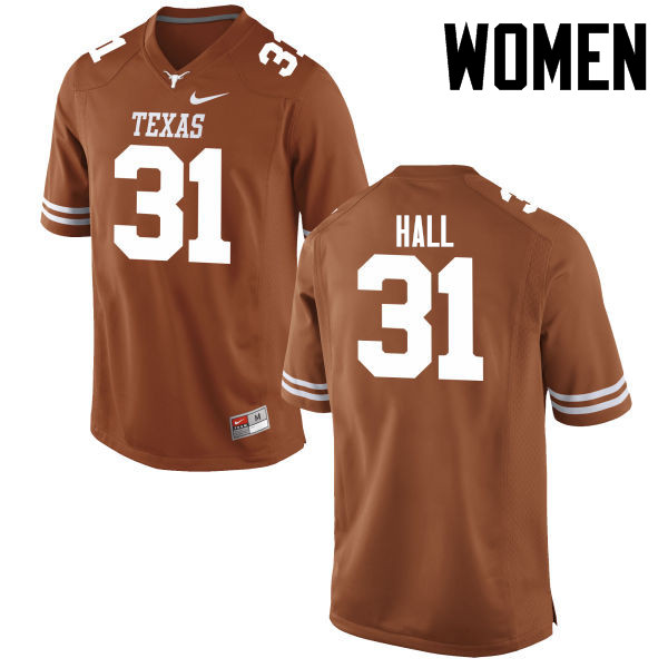 Women #31 Jason Hall Texas Longhorns College Football Jerseys-Tex Orange